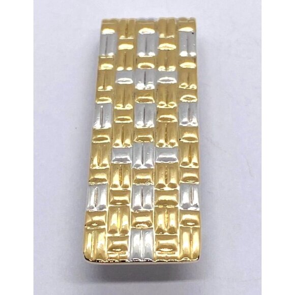 Tiffany & Co  18K 750 Gold and 925 Silver Woven Basket Weave Money Clip - Picture 1 of 7